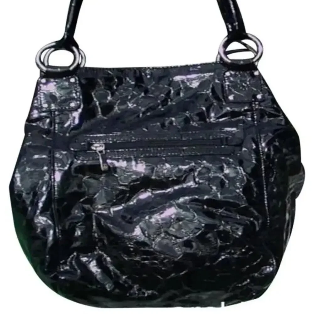 Donald Pliner Black Tortoise Leather Purse Handbag New Large Tote Shopper $795